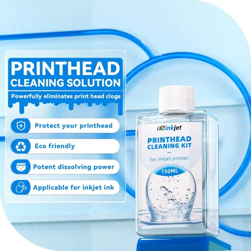 Vista 2 de Kit de limpieza de cabezal de impresora, 5.1 fl oz, el mejor kit de limpieza de impresora para limpieza de boquillas de impresora Epson, kit