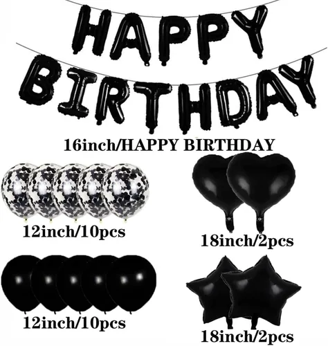 Vista 3 de Decoraciones de cumpleaños número 31, suministros de fiesta, globos negros del número 31, globos de aluminio de Mylar 31, decoración de globos