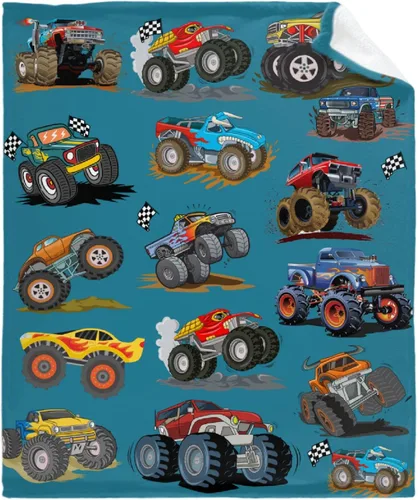 Vista 50 de Manta de bebé con texto en inglés «Just A Boy Who Loves Trucks» para niños y niñas, manta súper suave para envolver al recién nacido, acogedora
