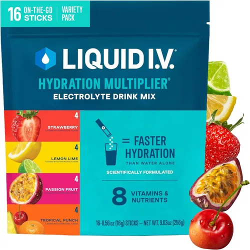 Vista 10 de Liquid I.V. Polvo de electrolitos, paquete variado de favoritos