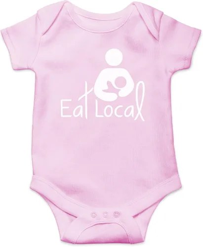 Vista 5 de AW Fashions Eat Local - Body para bebé, divertido y adorable mameluco para recién nacidos, traje unisex