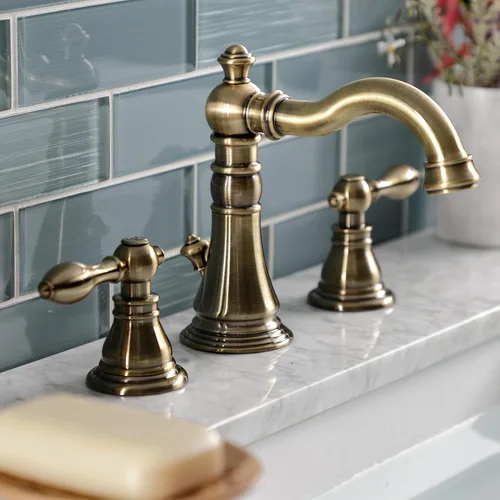 Vista 4 de Kingston Brass FSC19733ACL - Llave de baño amplia American Classic, latón antiguo