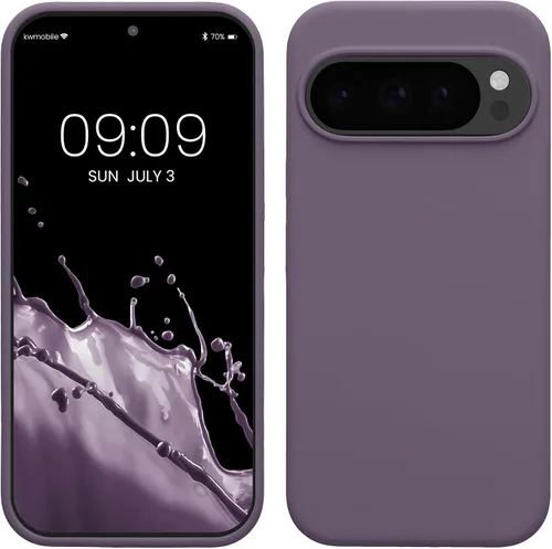 Vista 49 de kwmobile Funda Compatible con Google Pixel 6 Pro - Funda de teléfono de silicona TPU con acabado suave - Azul Arrecife