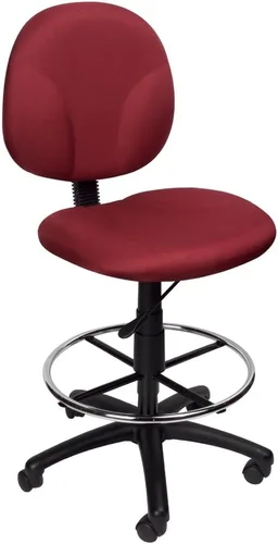 Vista 13 de Boss Office Products B1691-CS Stand Up Caressoft Taburete de dibujo con brazos ajustables en negro