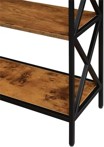 Vista 5 de Convenience Concepts Tucson - Estantería de 4 niveles, madera de granero/negro Barnwood/Negro