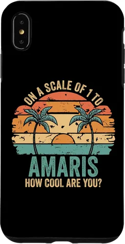 Vista 7 de Funda con nombre personalizado para iPhone 14 AMARIS para niñas retro