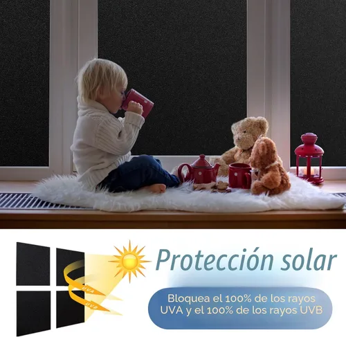 Vista 7 de rabbitgoo - Película opaca de privacidad para ventana, extraíble, bloqueo solar, revestimiento tintado para oscurecer la habitación, bloqueador