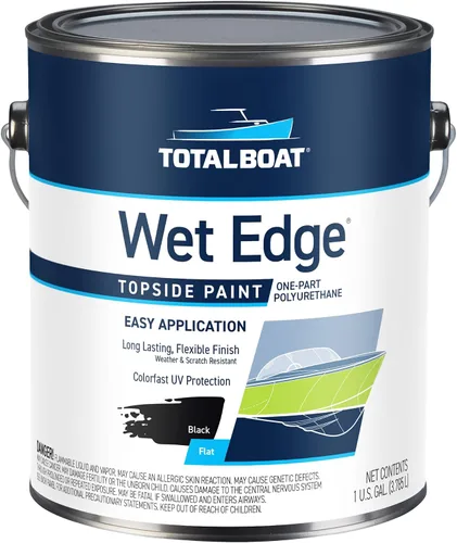 Vista 33 de TotalBoat Wet Edge Topside - Pintura marina con recubrimiento de poliuretano premium para barcos, vehículos recreativos, molduras exteriores, fibra