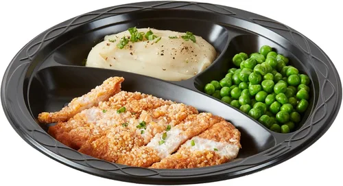 Vista 17 de Restaurantware -Chef 101 Platos de comida para microondas de 10.4 pulgadas, 100 platos redondos de plástico, 3 compartimentos, desechables, platos
