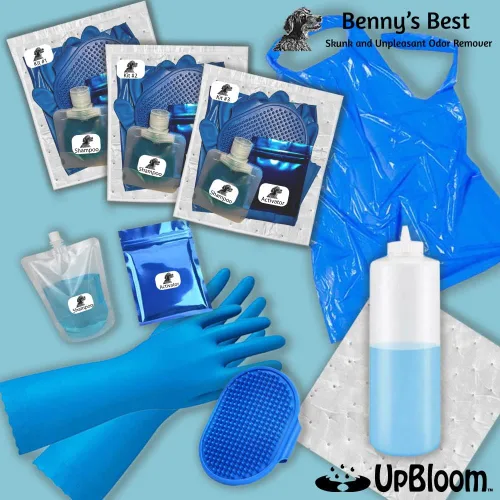 Vista 8 de UpBloom - Benny's Best Pet Skunk and Odor Eliminator Shampoo Deodorizer Kit Buddy - Champú y accesorios para perros, gatos y mascotas Skunk