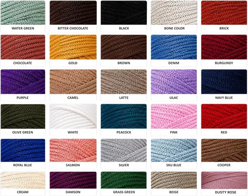 Vista 4 de Cuerda de macramé premium de poliéster de 3 mm (134.44 metros), (250 g) 100% cuerda de macramé de polipropileno, hilo de crochet de macramé colorido