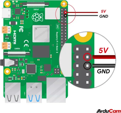 Vista 6 de Arducam Cámara ToF, módulo de cámara enrollable a color de 0.43MP con estuche para Raspberry Pi y Nvidia Jetson Board, solución de detección