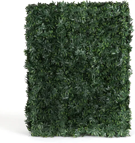 Vista 2 de Pared de seto de malezas artificial, planta de privacidad artificial para exteriores, gran sustituto de boj y hiedra, divisor de setos de bricolaje