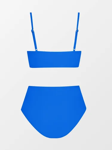 Vista 6 de CUPSHE - Conjunto de bikini torcido de cintura alta, con cuello en V, para mujer, color rojo