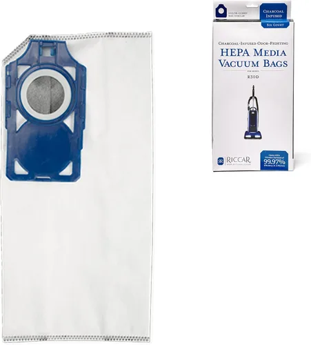 Vista 6 de Riccar R30D - Bolsas para aspiradora con filtro HEPA, color azul aire tándem con infusión de carbón, seis bolsas incluidas, RNHC-6