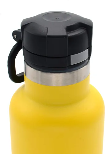 Vista 5 de Tapa abatible de repuesto de boca estándar puede usarse con Hydroflask, Simple Modern Ascent, Classic Klean Kanteen. (Negro)