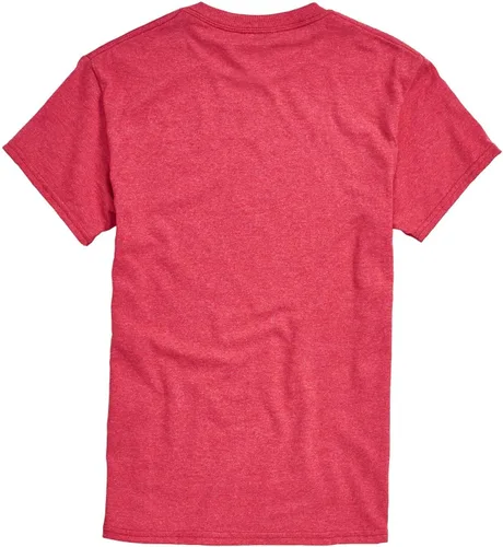 Vista 2 de Peanuts Hybrid Apparel Best of Snoopy and Woodstock - Camiseta de manga corta para hombre, No me sigas - Rojo jaspeado
