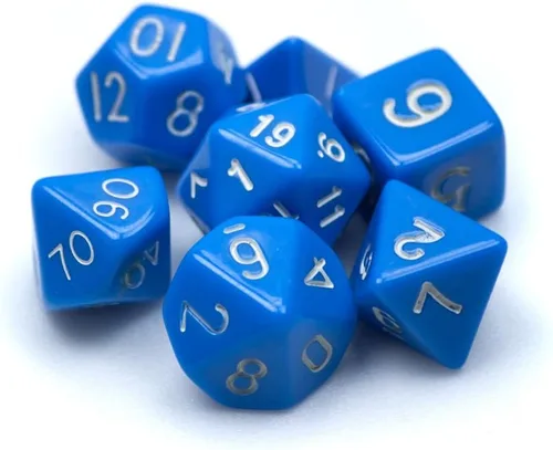 Vista 2 de Wiz Dice Serie I Juego de 7 dados poliédricos opacos en bolsa de terciopelo