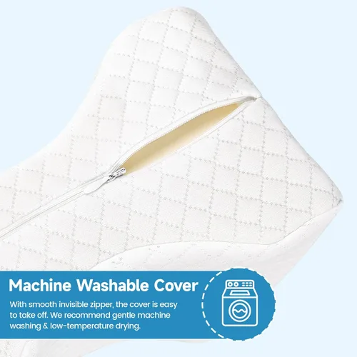 Vista 13 de TranquilRelax Almohada de rodilla para dormir de lado, almohada de piernas