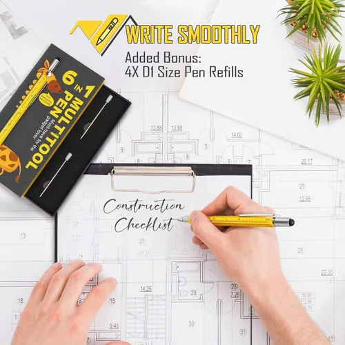 Vista 7 de Calcetines de regalo para hombres, papá-herramientas de construcción multiherramienta, herramienta de bolígrafo para mujeres y hombres, ideas