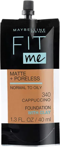 Vista 36 de Maybelline New York Fit Me Matte + Poreless Base Líquida, Formato de Bolsa, 220 Natural Beige, 1.3 onzas 220 Beige natural