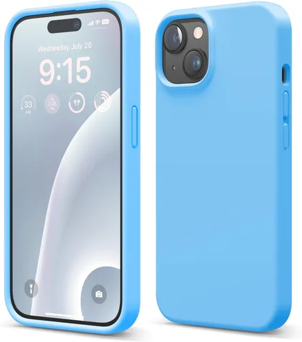 Vista 34 de elago Compatible con Funda para iPhone 15, Funda de Silicona Líquida, Cubierta Protectora de Cuerpo Completo, Resistente a Golpes, Diseño Delgado
