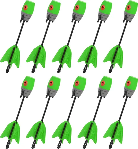 Vista 7 de Zing Zonic - Paquete de recambio de flechas silbantes, 10 flechas rojas, compatible con HyperStrike Firetek Z-Tek Z-Curve Z-Bow para niños Rojo