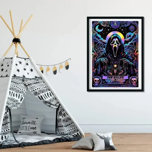 Vista 3 de SOTYIOO Kits de pintura por números de Halloween para adultos, pintura por números para adultos principiantes, dibujo y pintura con pinceles