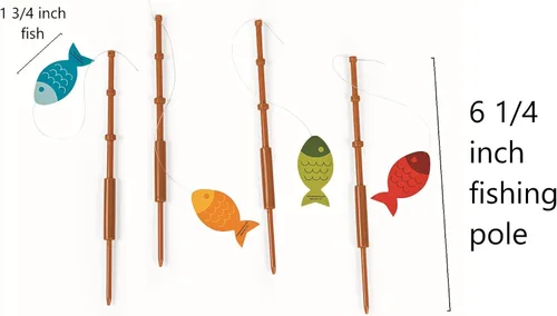 Vista 8 de Fun Express Little Fisherman - Juego de 25 púas para caña de pescar