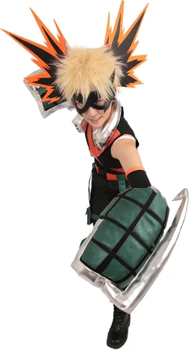 Vista 2 de miccostumes Disfraz de héroe de anime para hombre con guanteletes