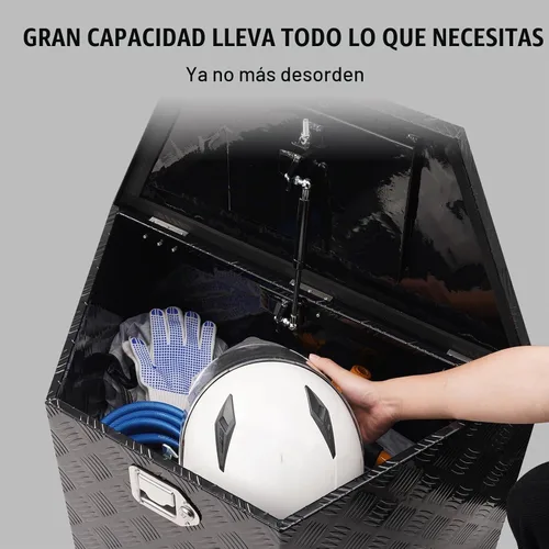 Vista 3 de VEVOR Caja para Lengüeta de Remolque, Cofre de Herramientas de Cajas para Lengüeta de Placa Diamantada de Aleación de Aluminio, Caja