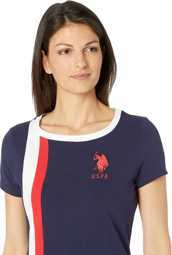 Vista 4 de U.S. Polo Assn. Vestido de camiseta con diseño de banderines