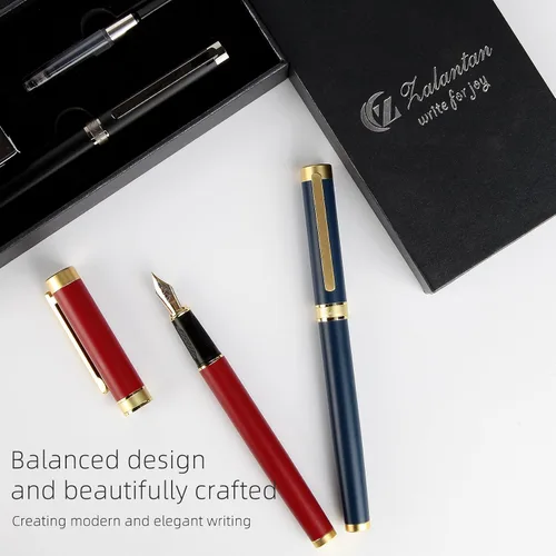 Vista 5 de Pluma estilográfica, pluma de lujo, bonito regalo de bolígrafo, cobre puro, sensación pesada, bolígrafo ejecutivo de oficina, bolígrafos de Negro