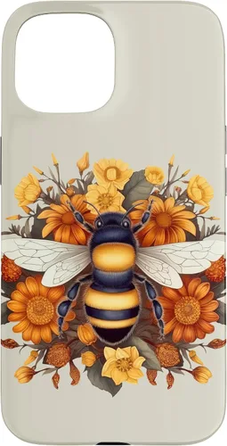 Vista 6 de iPhone 16 Boho Flower Bee Honey Beekeeper Daisy Sunflower Bee Case