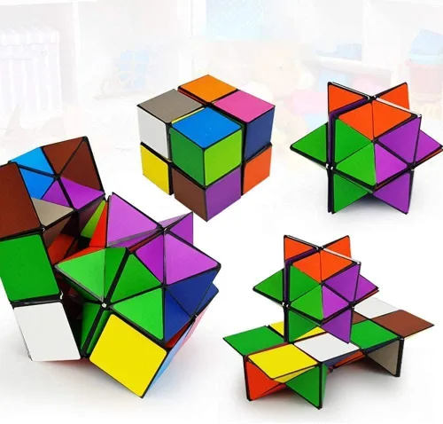 Vista 2 de Juguetes para niños de 8 a 12 años, juego de cubo mágico de estrella para niños de 9, 10, 11, 12 años, juguete clásico de cubo infinito