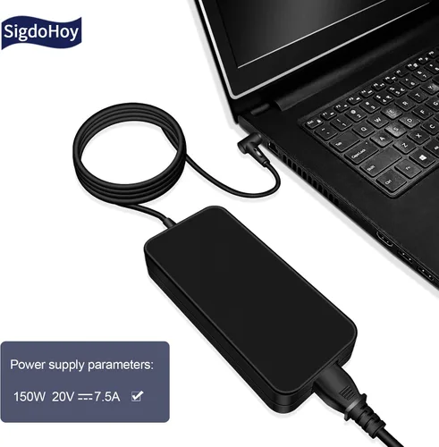 Vista 6 de Cargador de portátil para juegos Tuf de 150 W para Asus Tuf A15 A17 F15 F17 Series, Zenbook Pro 14 Duo, Rog Strix G531/G731 Series Laptop ADP-150CH B