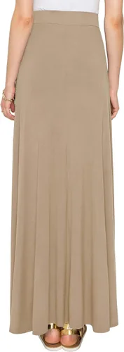 Vista 3 de Lock and Love Maxi falda de cintura alta para mujer, estampado con estilo, falda larga