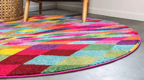 Vista 12 de Unique Loom Estrella Collection - Alfombra geométrica, abstracta, colorida, moderna, ecléctica, 3 pies 3 pulgadas x 5 pies 3 pulgadas, multicolor