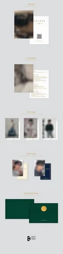 Vista 3 de Golden Jung Kook (BTS) Álbum [3 vers. Álbumes + 1 álbum Weverse ver. Conjunto completo]+Beneficios de preventa + planificador digital inspirado