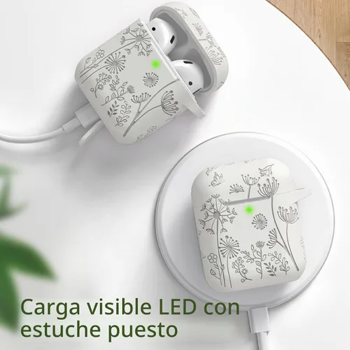 Vista 7 de Lerobo - Funda para AirPod de 2ª/1ª generación con llavero Luz estelar