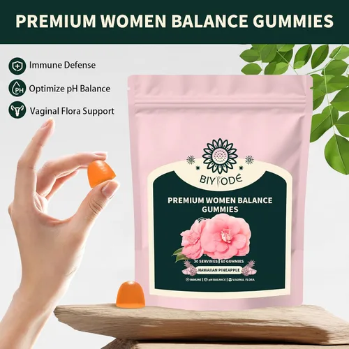 Vista 6 de Gomitas de Piña para Mujeres Equilibrio de pH, Probióticos Femeninos para la Salud Vaginal, Gomitas Nutritivas Femeninas, Apoyo Inmunológico