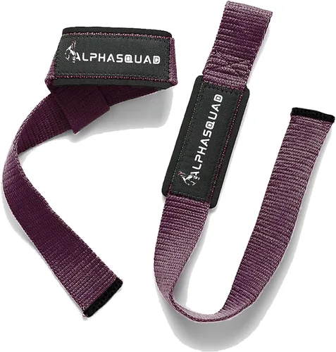 Vista 9 de ALPHASQUAD Correas de levantamiento para levantamiento de pesas – Correas de muñeca resistentes para levantamiento de pesas con envolturas de Negro