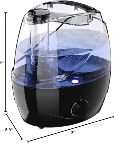 Vista 8 de Humidificadores para dormitorio y habitación grande, humidificador de niebla fría de 2.2L para bebé, 30 horas con funcionamiento silencioso