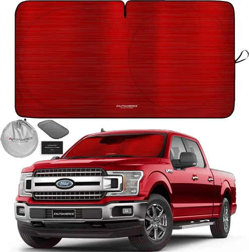 Vista 80 de Parasol de Parabrisas de Una Pieza - Parasol Cromado Líquido Plegable para Ventana Delantera de Auto para Carros SUV Camión - Protector Visor
