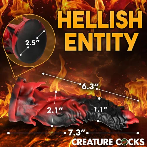 Vista 4 de CREATURE COCKS Mephisto - Consolador de silicona para hombres, mujeres y parejas. Consolador de fantasía, silicona de alta calidad. Base de ventosa