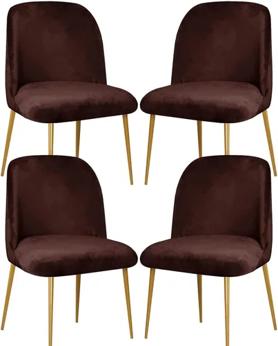 Vista 23 de Juego de 2 fundas superelásticas para sillas de comedor de 2/4/6, funda de terciopelo para sillas modernas de mediados de siglo, funda de silla sin