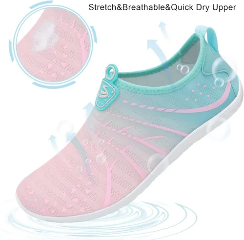 Vista 3 de Zapatos de agua Spesoul para mujer y hombre, transpirables, de secado rápido, suaves, estilo pies descalzos, para senderismo, natación, playa, surf