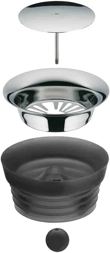 Vista 5 de WMF Basic Water Decanter 1L Altura 11.4 in Close-Up Tapón Vidrio Cromargan® Acero Inoxidable, Plata