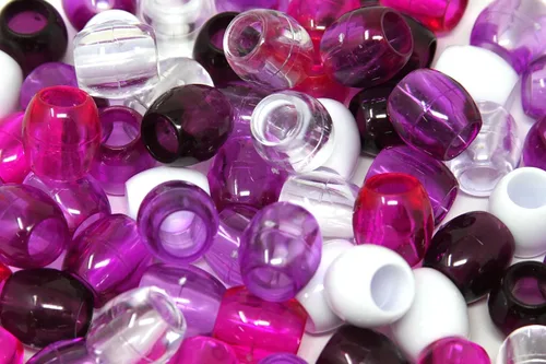 Vista 12 de Alrededor de 60 cuentas grandes de poni de alta calidad, pulseras de cuentas frescas, trenzas de pelo, manualidades para niños, plástico, mezcla