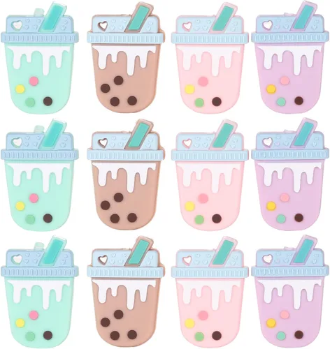 Vista 25 de 10 Piezas Cuentas de Silicona de Animales - Lindas Cuentas a Granel DIY para Manualidades, Bolígrafo, Correas de Teléfono, Colgantes de Bolsa (Rana)